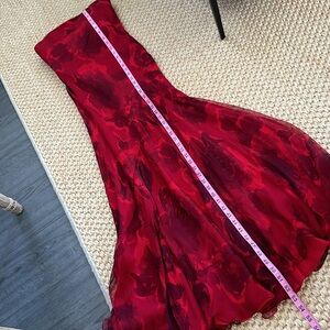 Melinda Eng Red Chiffon Gown S